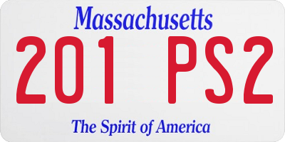 MA license plate 201PS2