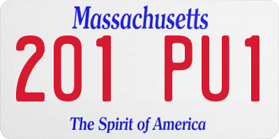 MA license plate 201PU1