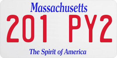 MA license plate 201PY2