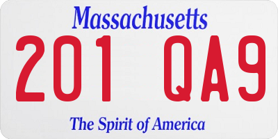 MA license plate 201QA9