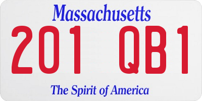 MA license plate 201QB1