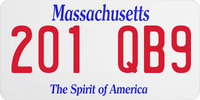 MA license plate 201QB9