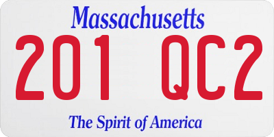 MA license plate 201QC2
