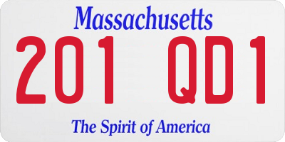 MA license plate 201QD1