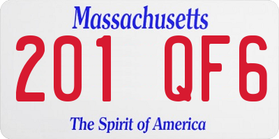 MA license plate 201QF6