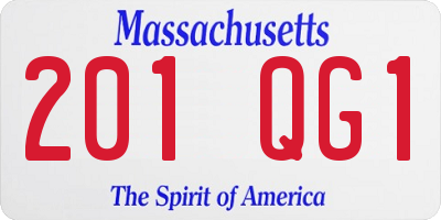 MA license plate 201QG1