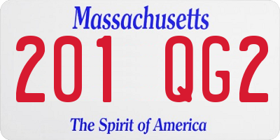 MA license plate 201QG2