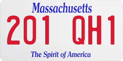 MA license plate 201QH1