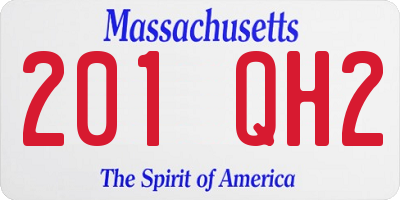 MA license plate 201QH2