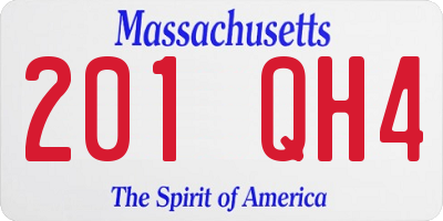 MA license plate 201QH4