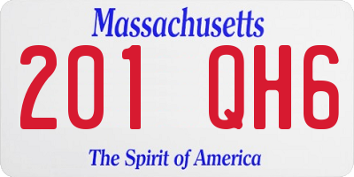 MA license plate 201QH6