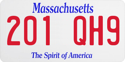 MA license plate 201QH9