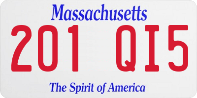MA license plate 201QI5