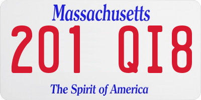 MA license plate 201QI8