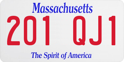 MA license plate 201QJ1