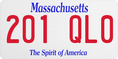 MA license plate 201QL0