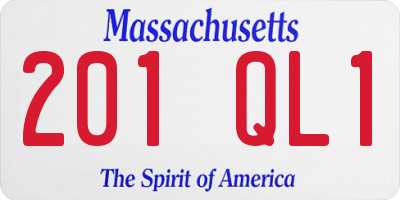 MA license plate 201QL1
