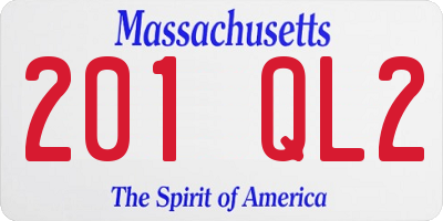 MA license plate 201QL2