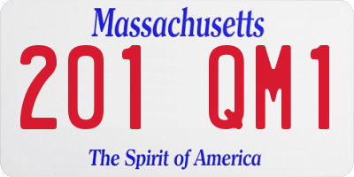 MA license plate 201QM1