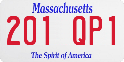 MA license plate 201QP1