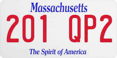 MA license plate 201QP2