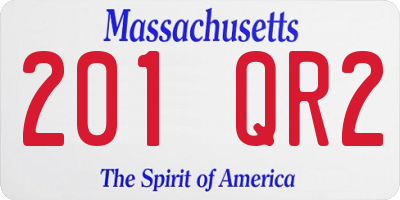 MA license plate 201QR2