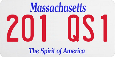 MA license plate 201QS1