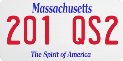 MA license plate 201QS2
