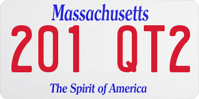 MA license plate 201QT2