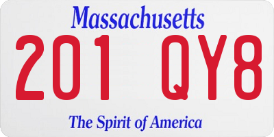 MA license plate 201QY8