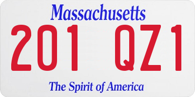 MA license plate 201QZ1