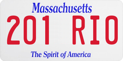 MA license plate 201RI0
