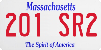 MA license plate 201SR2