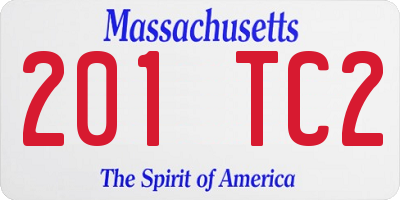 MA license plate 201TC2