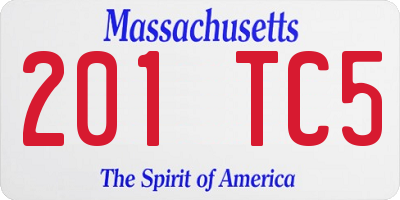 MA license plate 201TC5
