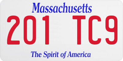 MA license plate 201TC9