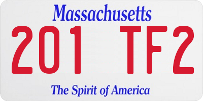 MA license plate 201TF2