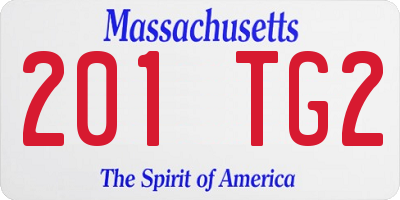 MA license plate 201TG2