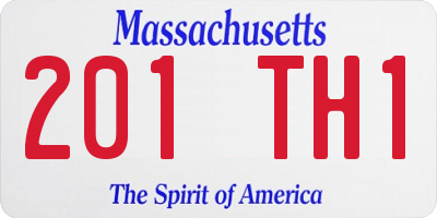 MA license plate 201TH1
