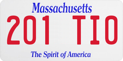 MA license plate 201TI0
