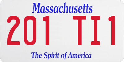 MA license plate 201TI1