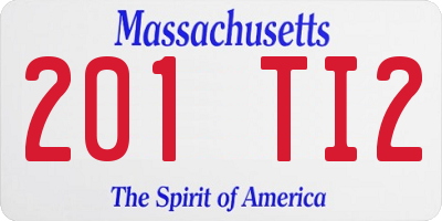 MA license plate 201TI2