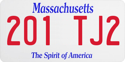 MA license plate 201TJ2
