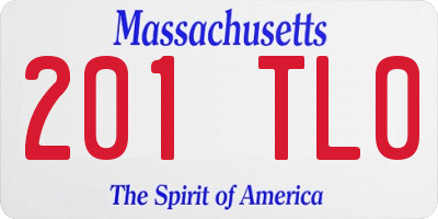 MA license plate 201TL0