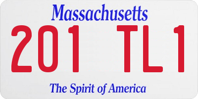 MA license plate 201TL1