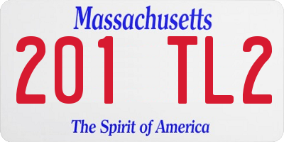MA license plate 201TL2