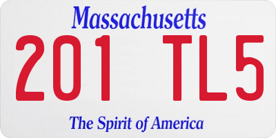 MA license plate 201TL5