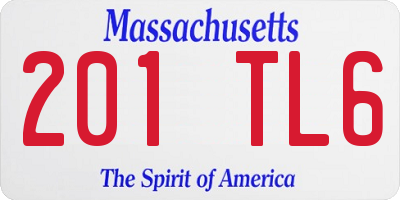 MA license plate 201TL6