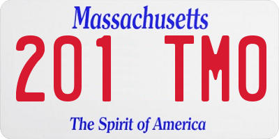 MA license plate 201TM0