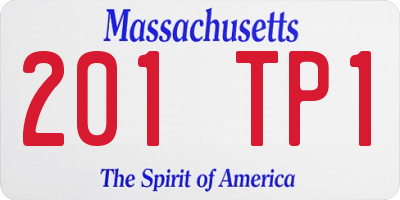 MA license plate 201TP1